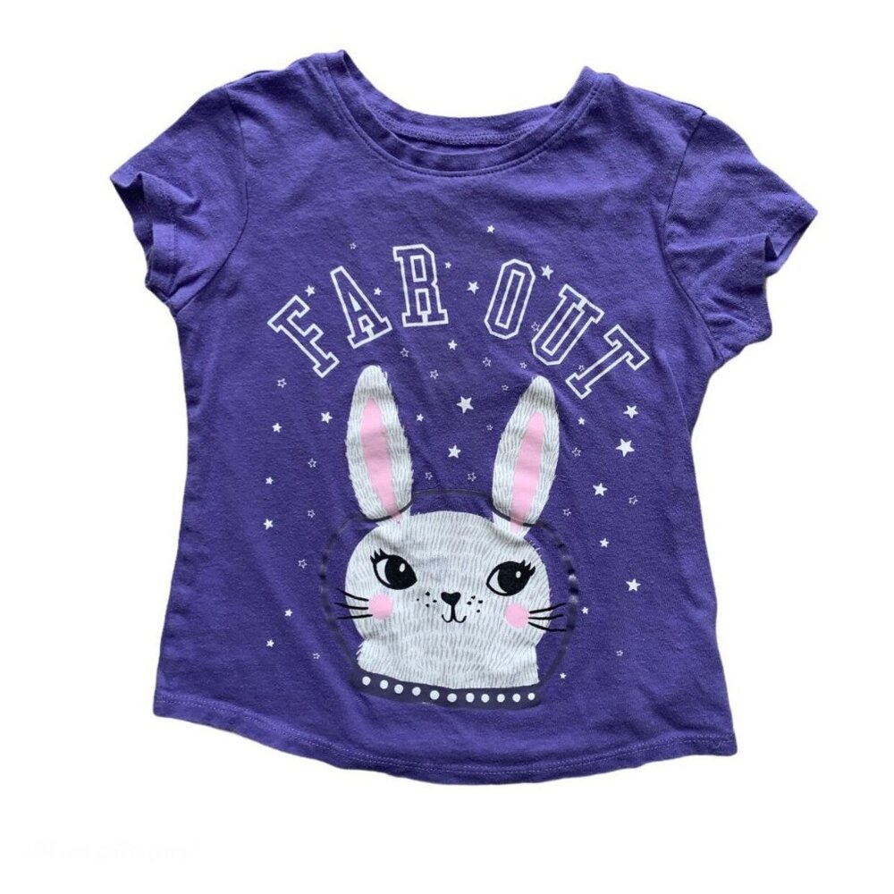Old Navy “Far Out” Space Bunny Shirt Size 5T PLAY